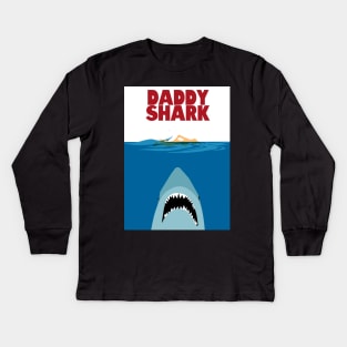 Daddy Shark Parody by histrionicole Kids Long Sleeve T-Shirt